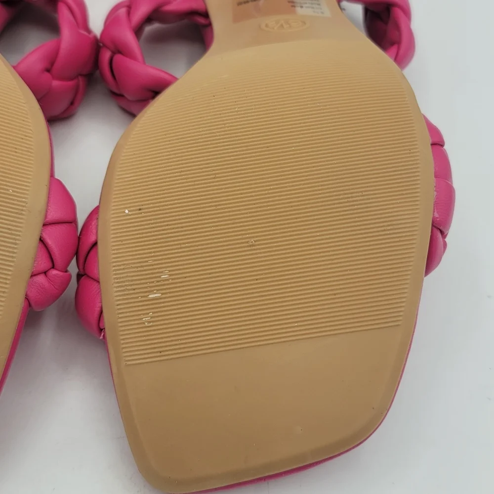 A New Day Basil Braided Block Heel Sandals Magenta Pink Size 6.5 Mules - Picture 10 of 13